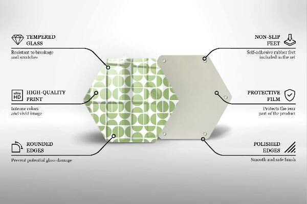 Kuchynská doska veľká zo skla Vzor boho tvarov