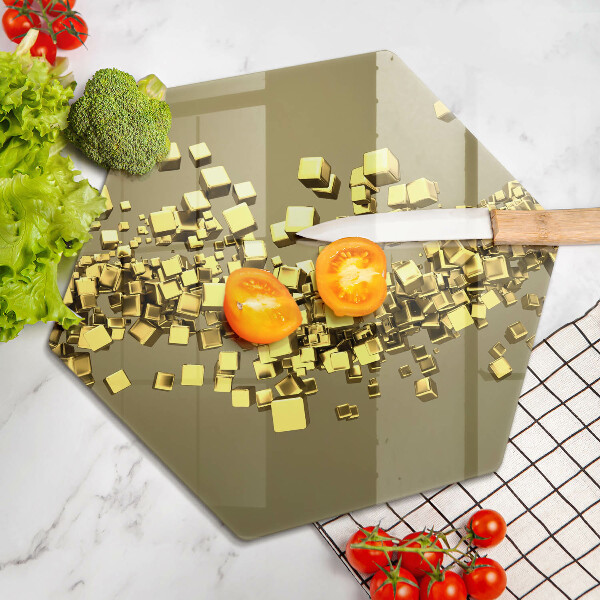 Kuchynská doska veľká zo skla Abstraktná 3D geometria