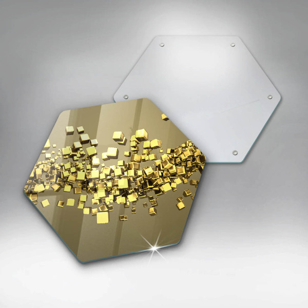 Kuchynská doska veľká zo skla Abstraktná 3D geometria