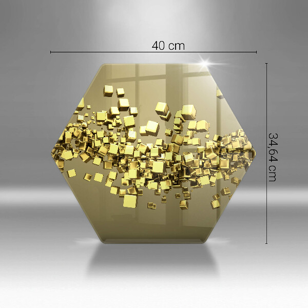 Kuchynská doska veľká zo skla Abstraktná 3D geometria