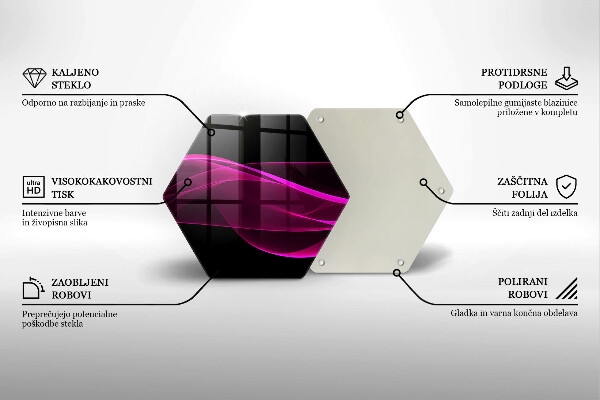 Kuchynská doska veľká zo skla Ružová abstrakcia