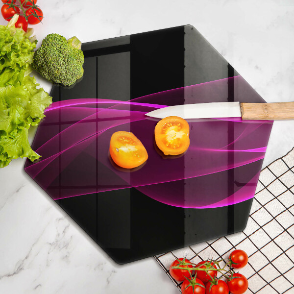 Kuchynská doska veľká zo skla Ružová abstrakcia