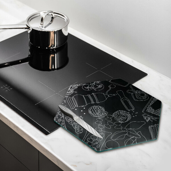 Kuchynská doska veľká zo skla Kuchynské doplnky