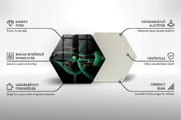 Kuchynská doska veľká zo skla Moderná abstrakcia