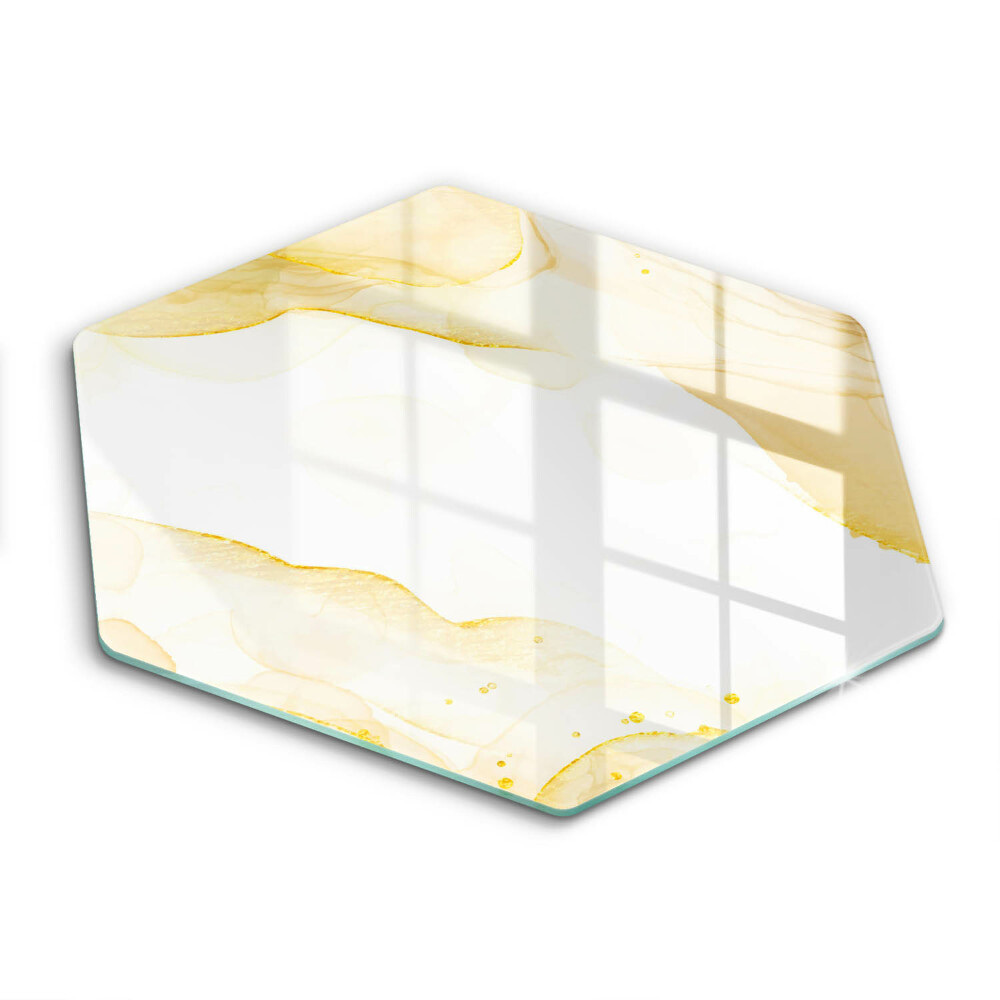 Kuchynská doska veľká zo skla Zlatá abstrakcia