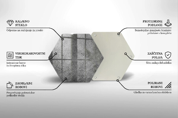 Kuchynská doska zo skla Textúra betónového kameňa