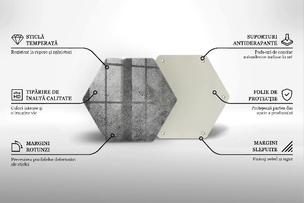 Kuchynská doska zo skla Textúra betónového kameňa