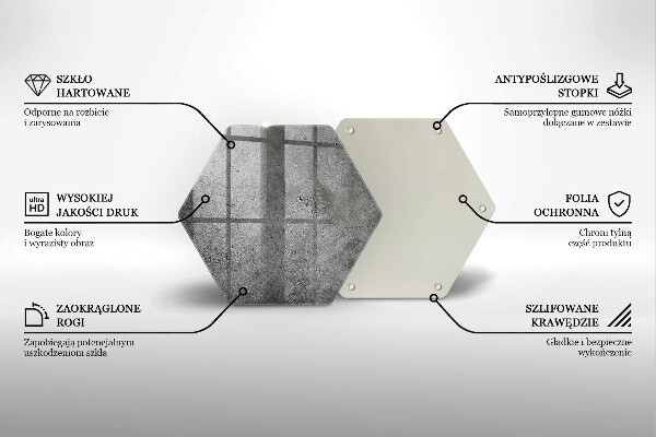 Kuchynská doska zo skla Textúra betónového kameňa