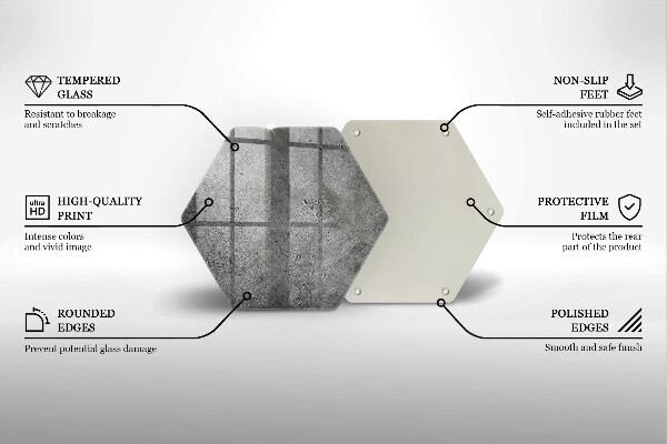 Kuchynská doska zo skla Textúra betónového kameňa