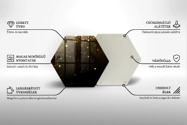Kuchynská doska zo skla Zlaté trblietky