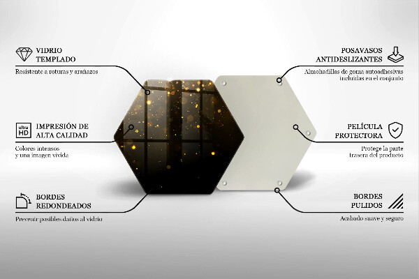 Kuchynská doska zo skla Zlaté trblietky