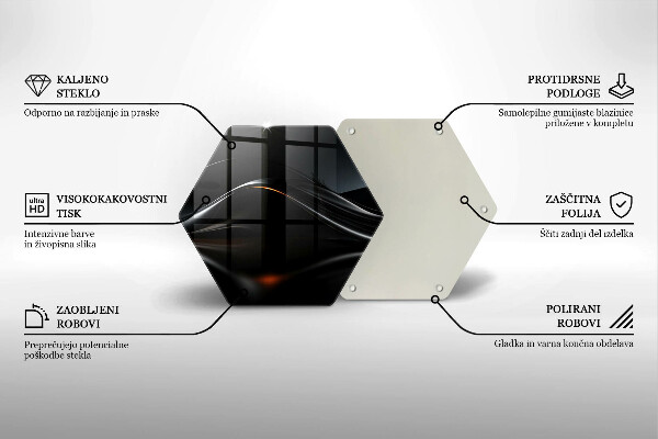 Kuchynská doska zo skla Abstraktný 3D dizajn