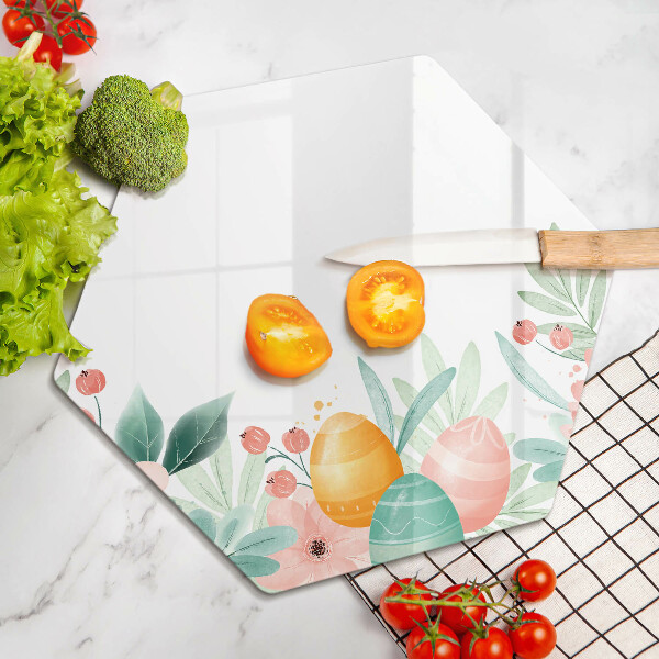 Kuchynská doska veľká zo skla veľkonočné vajíčka