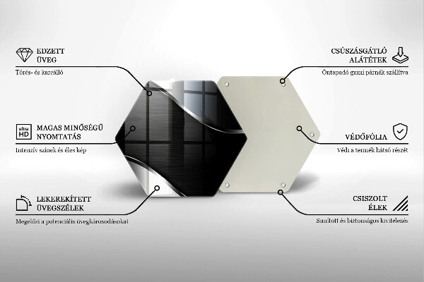Kuchynská doska veľká zo skla Kovová abstrakcia