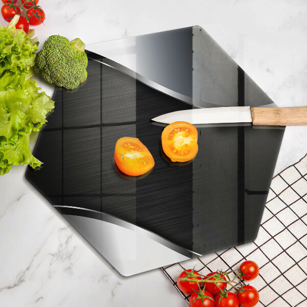 Kuchynská doska veľká zo skla Kovová abstrakcia