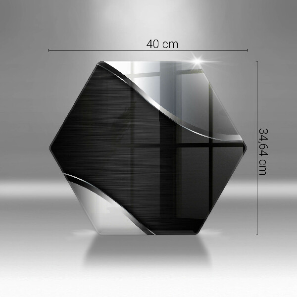 Kuchynská doska veľká zo skla Kovová abstrakcia