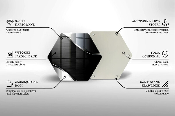 Kuchynská doska veľká zo skla Kovová abstrakcia