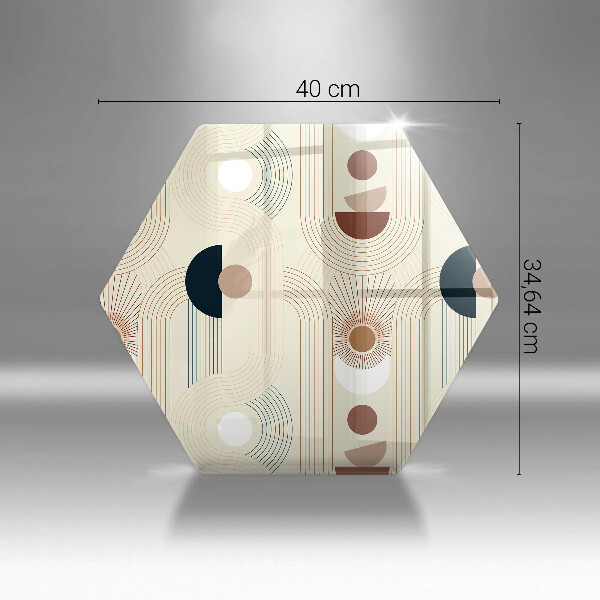 Kuchynská doska veľká zo skla Boho geometrické tvary