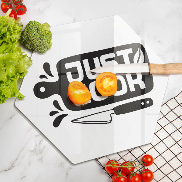 Kuchynská doska veľká zo skla Just cook