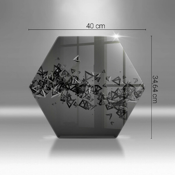 Kuchynská doska veľká zo skla Abstraktné 3D tvary