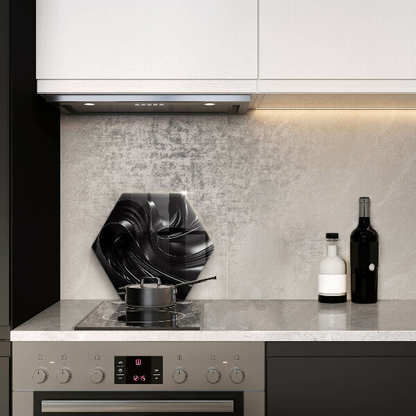 Kuchynská doska veľká zo skla Abstraktná čierna hmota