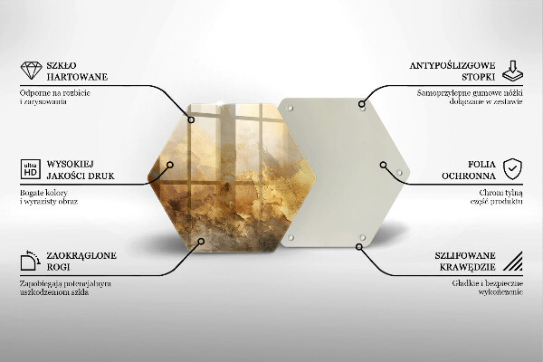 Kuchynská doska veľká zo skla Bohatá textúra