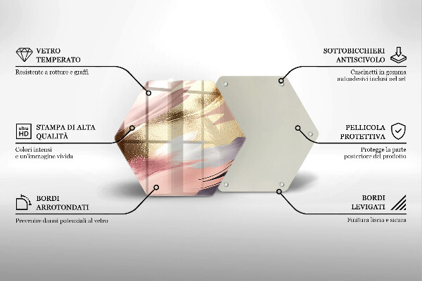 Kuchynská doska veľká zo skla Pastelové škvrny