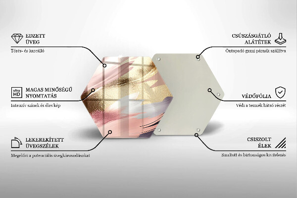 Kuchynská doska veľká zo skla Pastelové škvrny