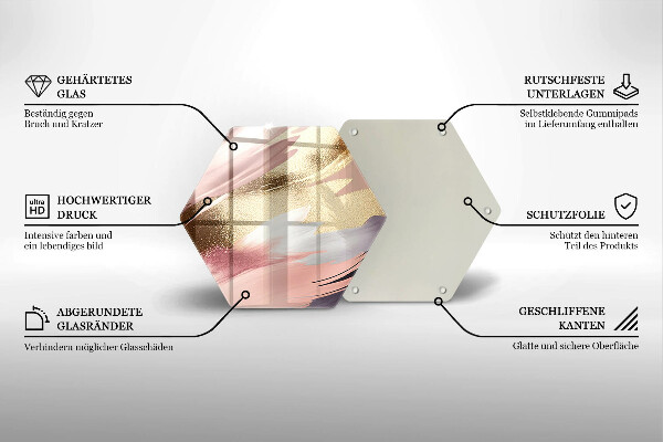 Kuchynská doska veľká zo skla Pastelové škvrny