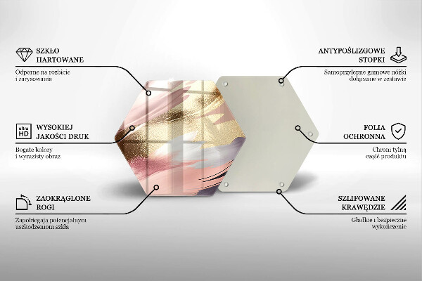 Kuchynská doska veľká zo skla Pastelové škvrny