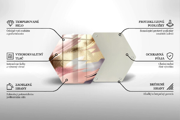Kuchynská doska veľká zo skla Pastelové škvrny