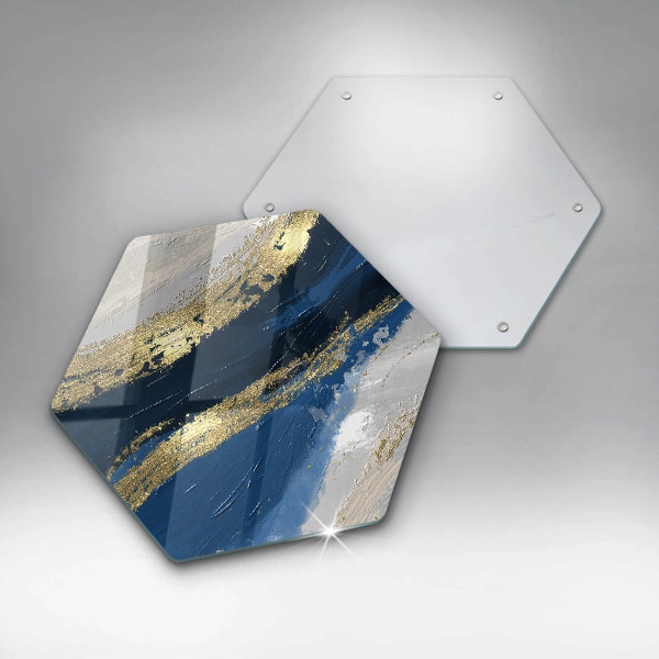 Kuchynská doska veľká zo skla Textúra so zlatom