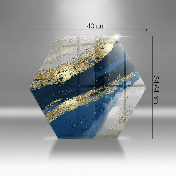 Kuchynská doska veľká zo skla Textúra so zlatom