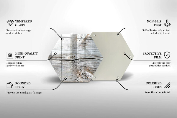 Kuchynská doska veľká zo skla Svetlá štruktúra dreva