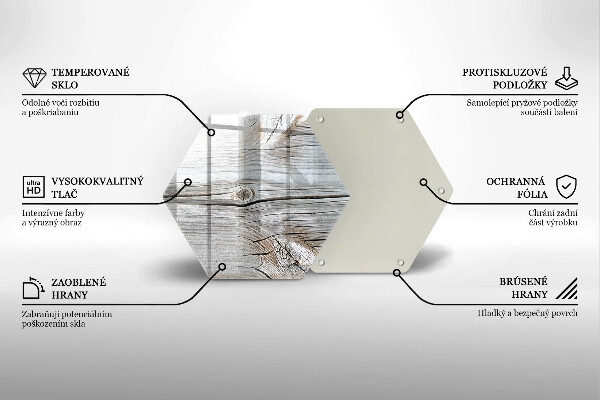 Kuchynská doska veľká zo skla Svetlá štruktúra dreva