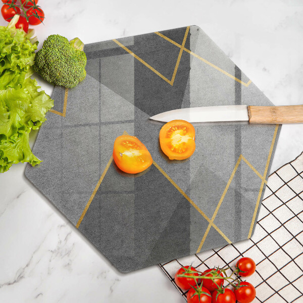 Kuchynská doska veľká zo skla Ostré tvary