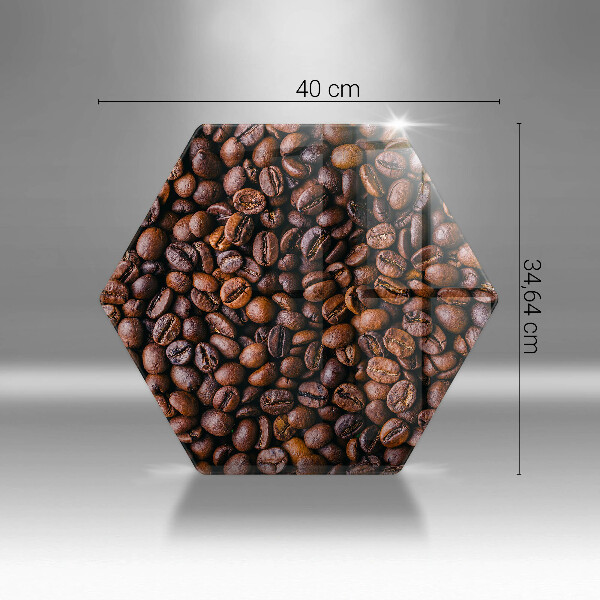 Kuchynská doska veľká zo skla Kávové zrná