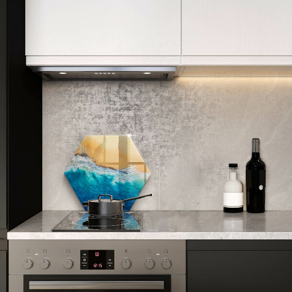 Kuchynská doska veľká zo skla Pláž a more