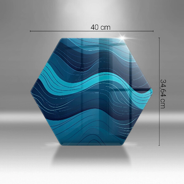 Kuchynská doska veľká zo skla Abstraktné vlny