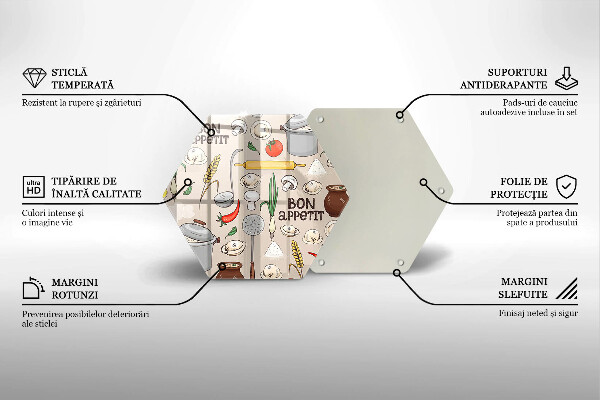 Kuchynská doska veľká zo skla Kuchyňa ilustrácie