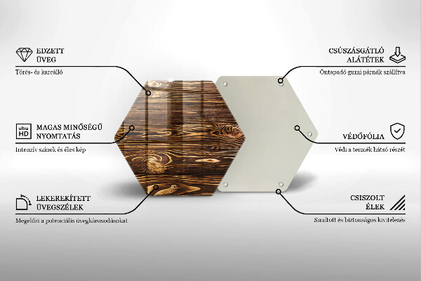 Kuchynská doska veľká zo skla Textúra dreva