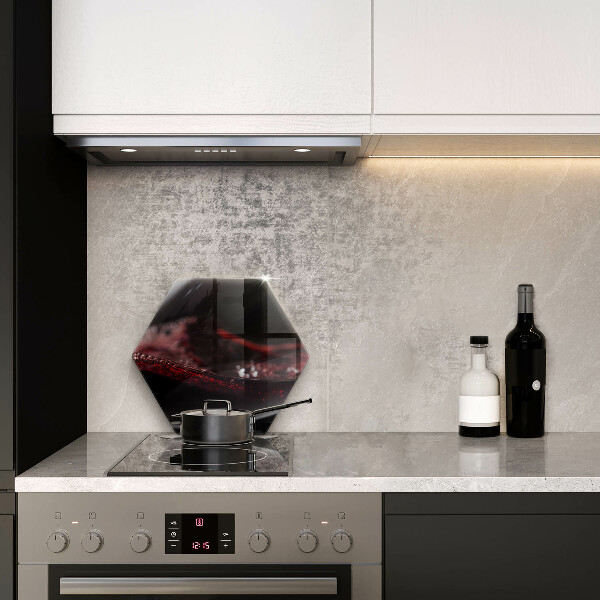 Kuchynská doska veľká zo skla Červené víno v pohári