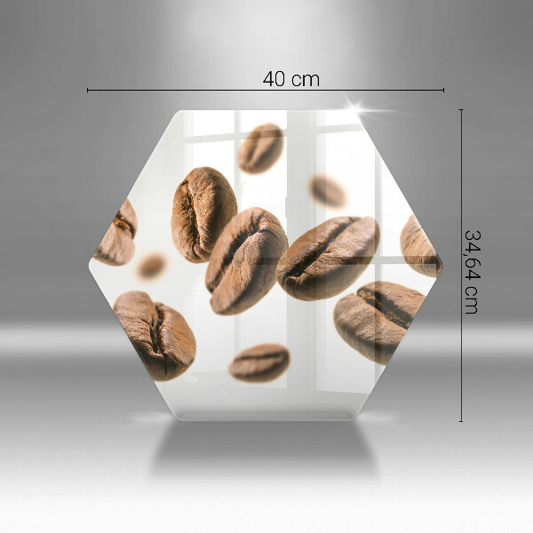 Kuchynská doska veľká zo skla Kávové zrná