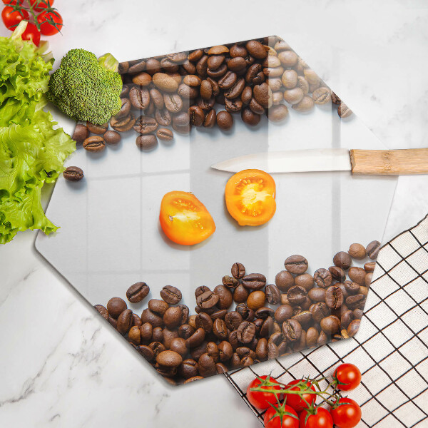 Kuchynská doska veľká zo skla Kávové zrná