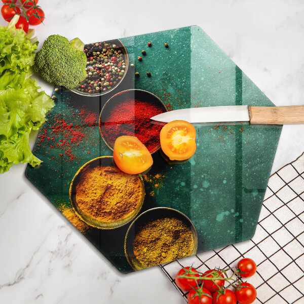 Kuchynská doska veľká zo skla Orientálne korenie