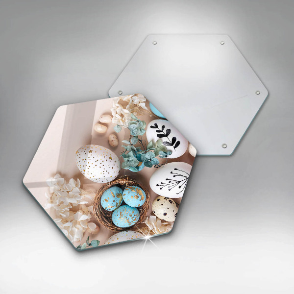 Kuchynská doska veľká zo skla Veľkonočné ozdoby