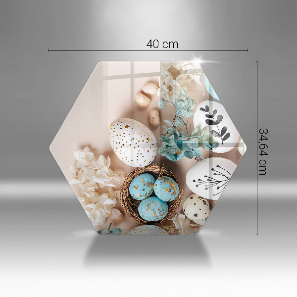 Kuchynská doska veľká zo skla Veľkonočné ozdoby