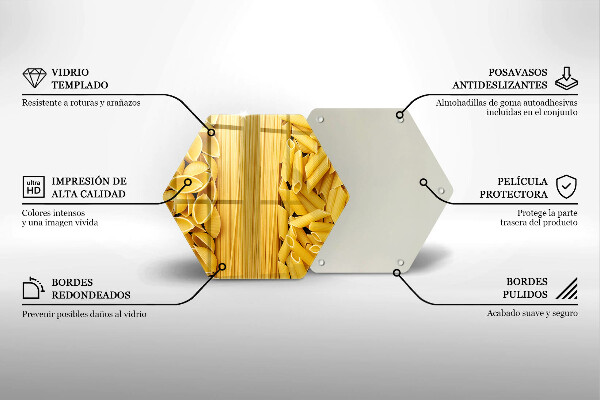 Kuchynská doska veľká zo skla Cestoviny
