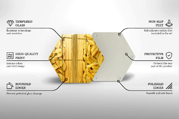 Kuchynská doska veľká zo skla Cestoviny
