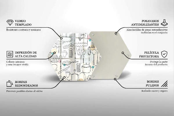 Kuchynská doska veľká zo skla Kuchynské doplnky